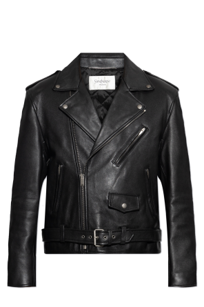 Saint Laurent Leather belt with logo | Men's Accessories